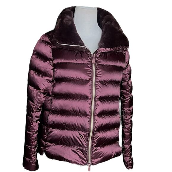 SAVE THE DUCK Burgundy Puffer Hoodie - Picture 7 of 9